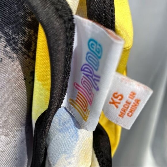 LulaRoe Nicki Dress With Pockets Blue Yellow White Black Maxi  Stretchy Dress - Picture 2 of 11